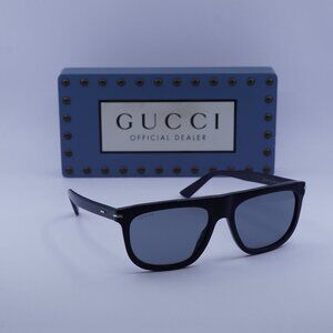 Gucci GG1726S 003 Square Sunglasses - Shiny Blue/Grey